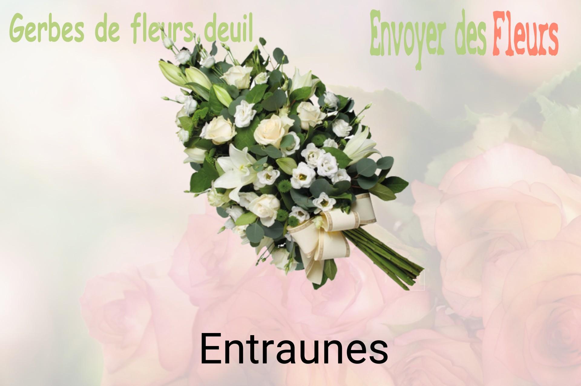 Gerbe de fleurs de deuil livrée à Entraunes